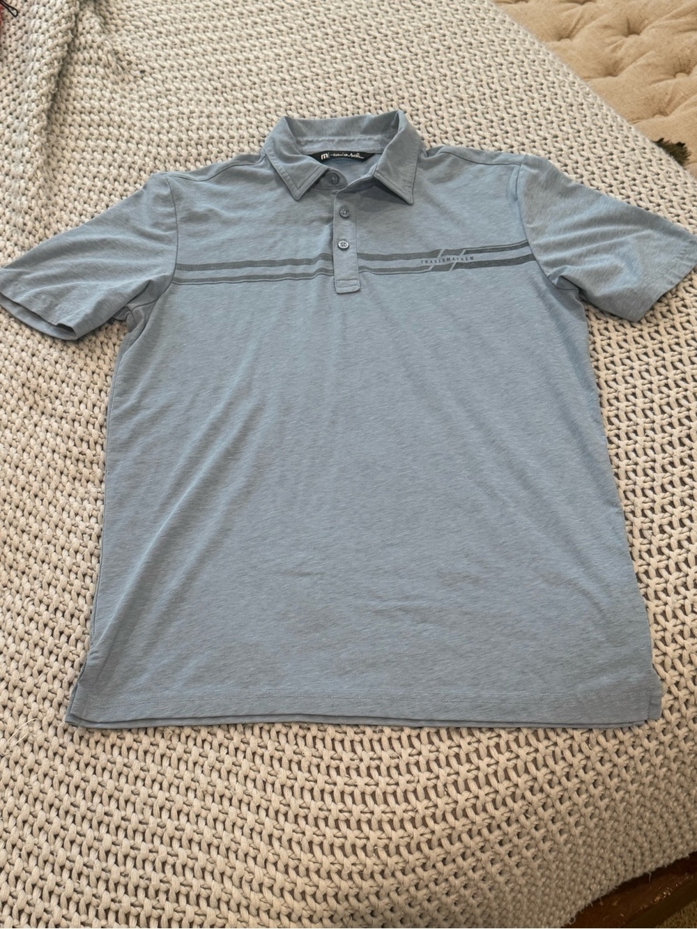 Men's Light Blue Polo Shirt Men’s Small